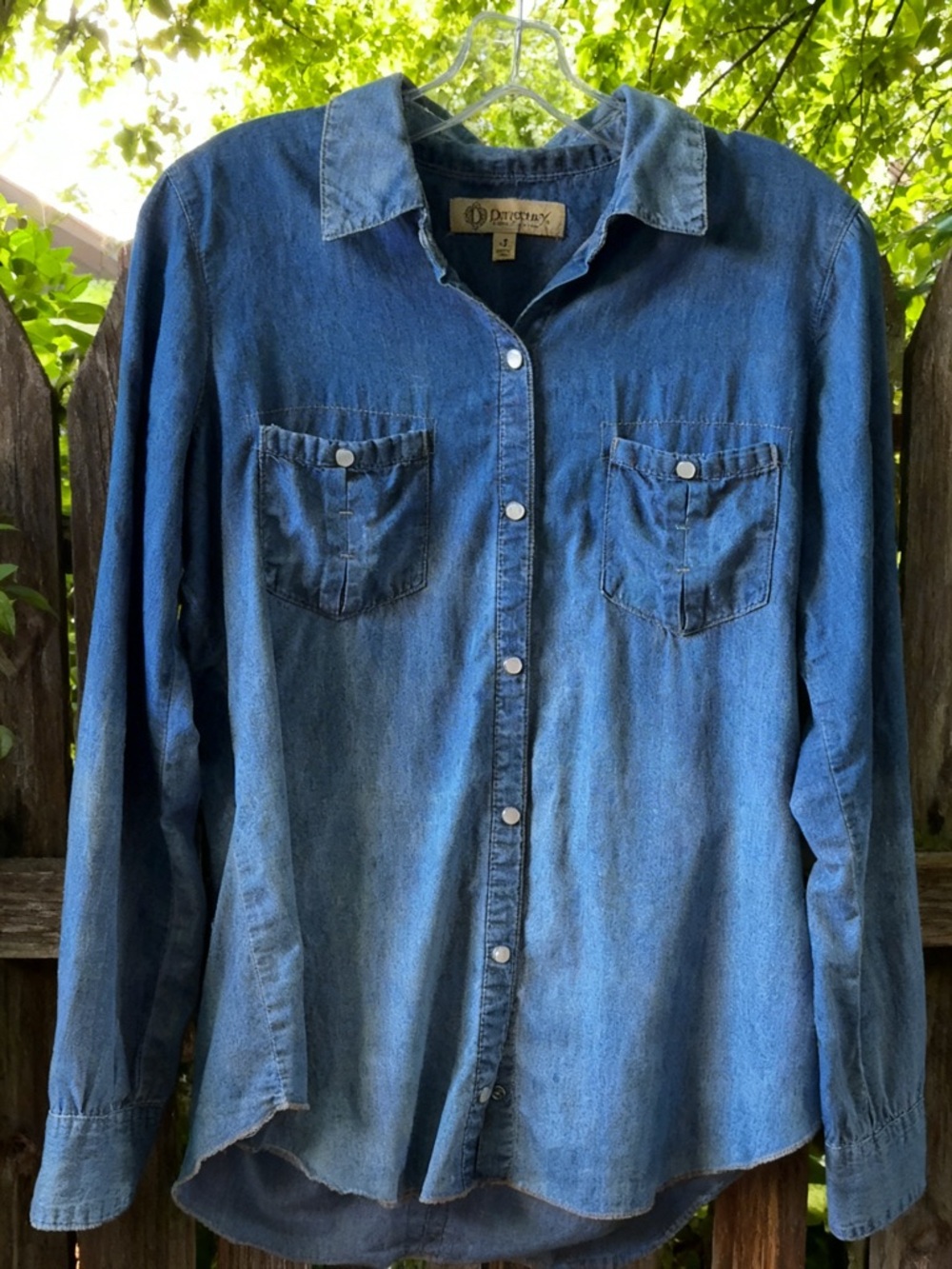 Democracy Blue snap Down Shirt